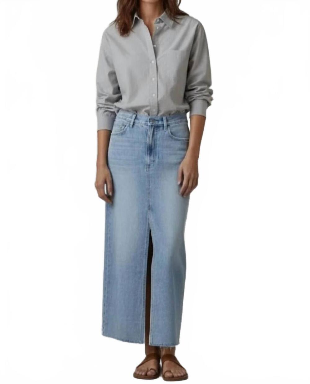NEW BY TOGETHER karli skirt in light denim